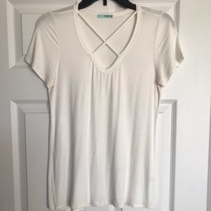 NWOT Say It Simply Blouse- White